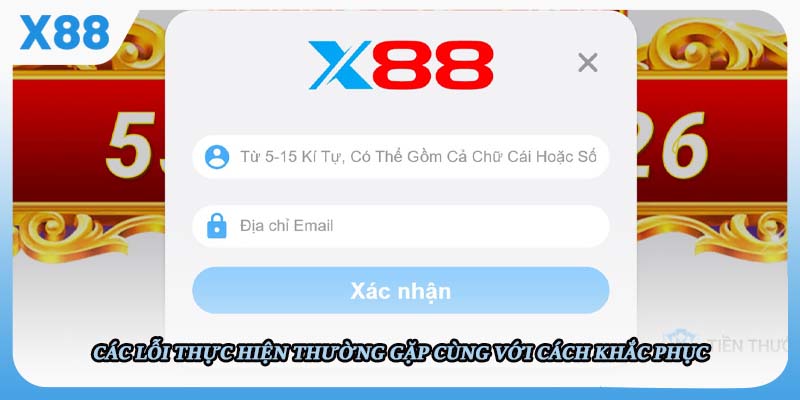 Các lỗi thực hiện thường gặp cùng với cách khắc phục